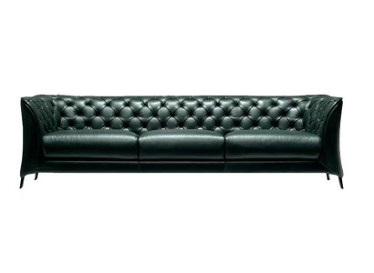 Sofa 3-Sitzer Kunstleder Grau Polstersofa Designsofa 3er-Couch Wohnzimmer
