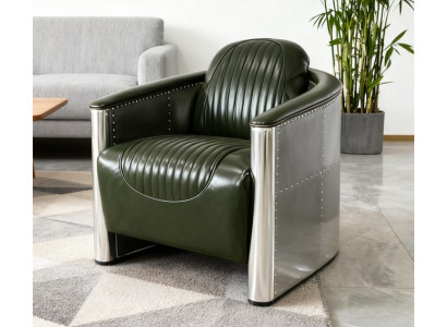 Polstersessel Sessel Armlehnstuhl Relaxsessel Kunstleder Grün Komfortsessel