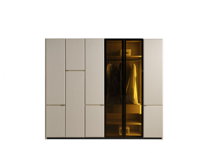 Kleiderschrank in stilvollem Design moderner Minimalismus und Gemütlichkeit