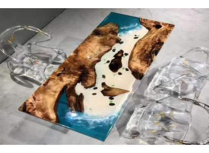 Moderner Epoxidtisch Luxuriöse Harztische Stilvolle Esszimmermöbel