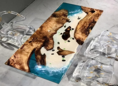 Moderner Epoxidtisch Luxuriöse Harztische Stilvolle Esszimmermöbel