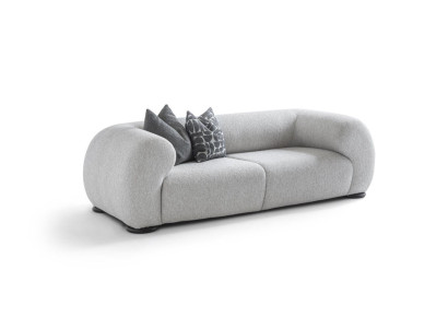 Stilvoller Polster 3-Sitzer Wohnzimmer Graue Couch Polstermöbel