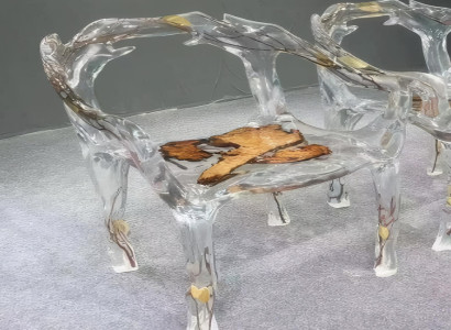 Stilvoller Epoxid Möbel Stuhl Luxuriöse Harzmöbel Esszimmermöbel