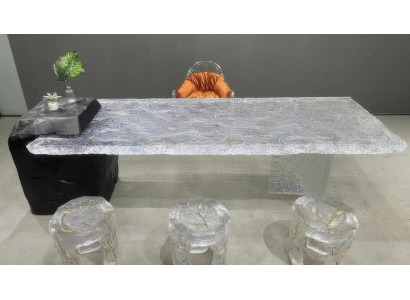 Moderner Esstisch Transparenter Tisch Luxus Esszimmer Möbel