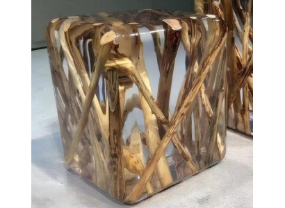 Brauner Beistelltisch Designer Epoxid Möbel Edle Robuste Tische