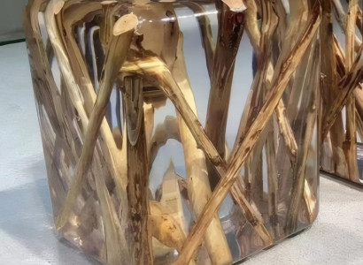 Brauner Beistelltisch Designer Epoxid Möbel Edle Robuste Tische