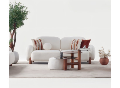 Ein raffiniertes, stilvolles und durchdachtes Sofa für ästhetische Innenräume.