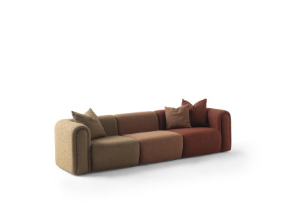 Dreifarbiger 4-Sitzer Wohnzimmer Polstercouchen Designer Sofas