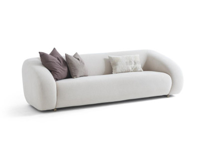 Stilvolle Wohnzimmer Couch Designer Textilsofa Polster Dreisitzer