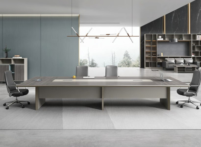 Funktionaler Konferenztisch mit modernem Look und viel Platz.