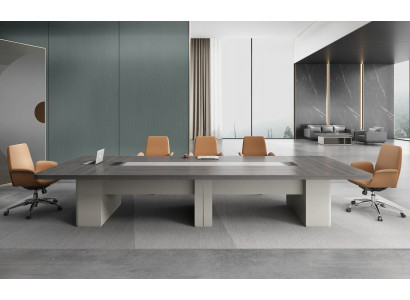 Extra großer Konferenztisch 600x180x75 cm für moderne Besprechungen.