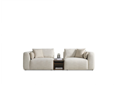 Beige 3-Sitzer Couch Edle Polstersofas Wohnzimmer Textilsofas