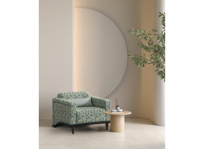 Bunter Moderner Sessel Wohnzimmer Sitzmöbel Luxus Stoffsessel