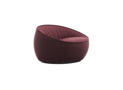 Brauner komprimierbarer sessel runder Stoffsessel kompakter Sessel