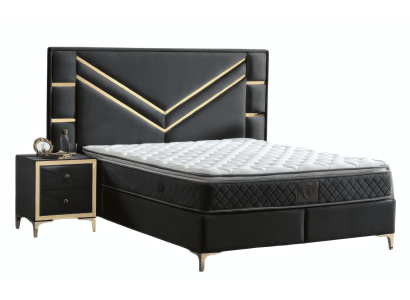 Luxuriöses Möbel Bett Komplettmöbel 2x Nachttische Schlafzimmer Set 2tlg