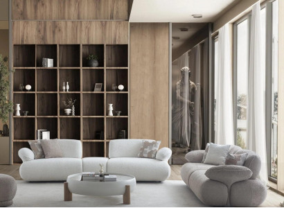 Weißes Wohnzimmer Set Edles Stoffsofa Designer Couchtisch