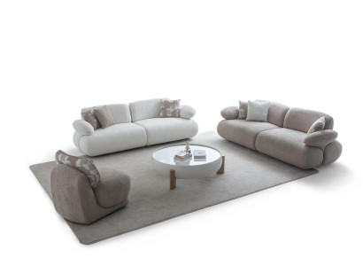 Designer Wohnzimmer Garnitur 2x 3-Sitzer Couchen Edler Sessel