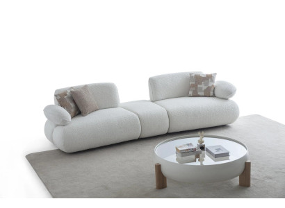 Moderne Wohnzimmer Garnitur Luxuriöse Stoffcouch Couchtisch 2tlg