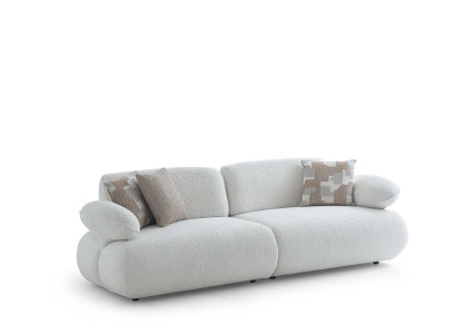 Weißes Polstersofa Moderne Wohnzimmer Designer 3-Sitzer Couch