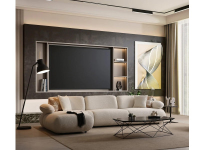 Modernes Weißes Entspannungssofa Designer Textil Couch Möbel