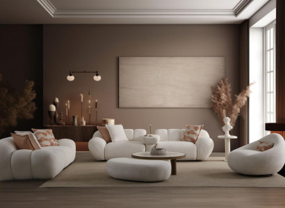 Wohnzimmer Couchgarnitur 2x Polstersofas Beistelltisch Textilsessel