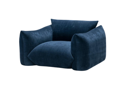 Stilvoller, weicher komprimierbares blauer Sessel für das Wohnzimmer