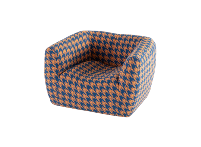 Zweifarbiger komprimierbarer Stoffsessel stilvoller Sessel Sofa Wohnzimmer