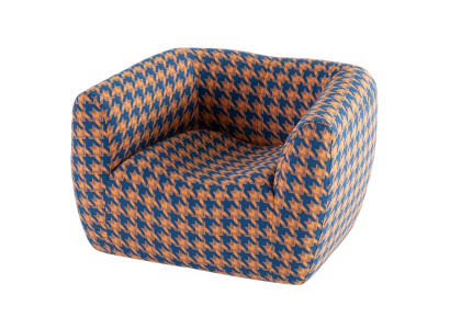 Zweifarbiger komprimierbarer Stoffsessel stilvoller Sessel Sofa Wohnzimmer