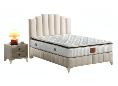 Luxuriöses Schlafzimmer Bett Komplettes 2x Nachttische Möbel Set 3tlg