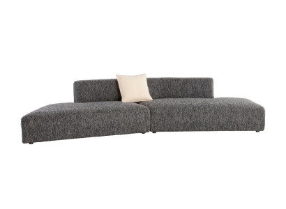 Grauer, kompakter Luxus-Sofa für das Wohnzimmer Stoffsofa Komprimierbare Möbel