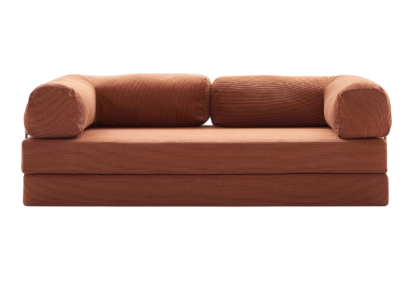 Stilvolles komprimierbares braunes Stoffsofa kompaktes Sofa  Wohnzimmer Sofa