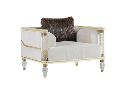 Bequemer, zuverlässiger Sessel, der die Ästhetik von Gemütlichkeit verkörpert.