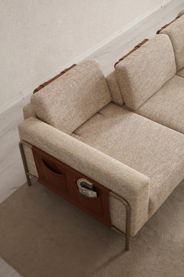4-Sitzer-Sofa Modern Elegant Bequem 225 x 105 x 82 cm