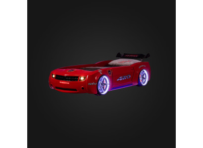 Rotes Kinderbett Autobett Designer Kinderzimmer Möbel Mustang Bett