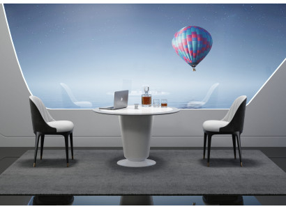 Runder Esstisch in Weiß – modern und elegant