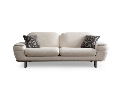 Exklusiver 3-Sitzer Wohnzimmer Couch Beiger Dreisitzer Edle Möbel