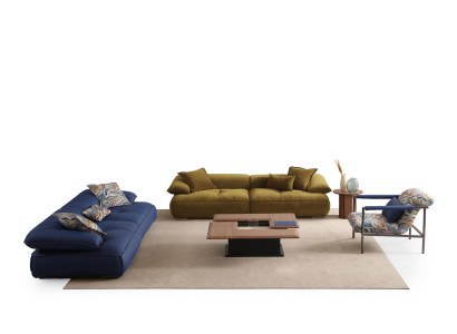 Edle Wohnzimmer Garnitur Moderne Stoffsofas Ledercouch Couchtisch