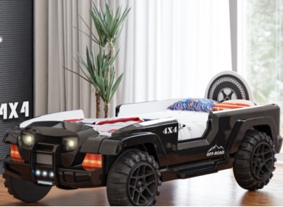 Stilvolles Schwarzer Autobett Designer Kinderbetten Kunststoffbett