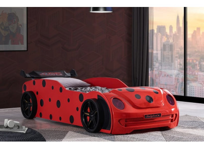 Stilvolles Rotes Rennwagenbett Luxuriöse Kunststoff Kinderbetten