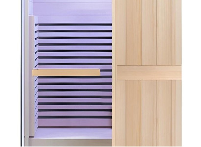 Moderne Infrarot-Wärmekabine für 1 Person mit Chromotherapie Heimsauna