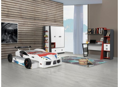 Weißes Kinderwagenbett Designer Schlafzimmer Kunststoff Autobett