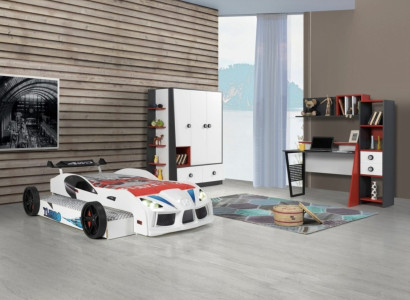 Weißes Kinderwagenbett Designer Schlafzimmer Kunststoff Autobett