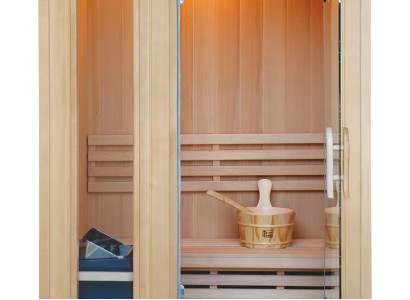 Traditionelle Outdoor-Sauna für 1-2 Personen mit Dampffunktion