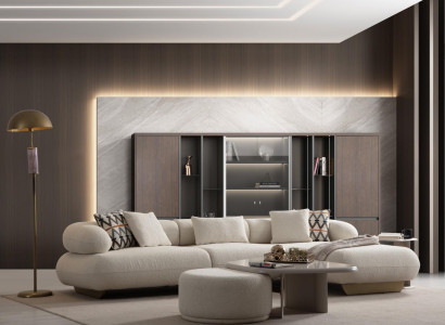 Beige Couchgarnitur Wohnzimmer Dreisitzer Luxus Couchtisch Hocker