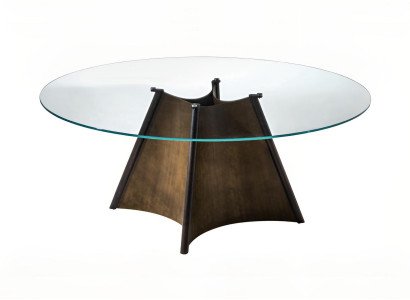 Transparenter Rundtisch Designer Esstisch Luxuriöse Esszimmertische