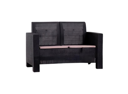 Eleganter 2-Sitzer-Gartenstuhl im modernen Stil mit hohem Komfort.