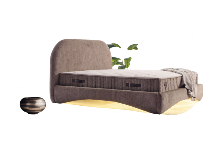 Modernes Bett mit einzigartigem Design und weichen abgerundeten Linien