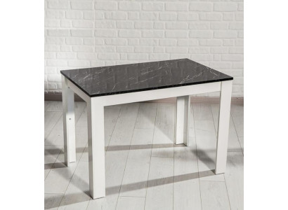 Moderner Schwarz-weißer Rechteckiger Esstisch Esszimmer Möbel