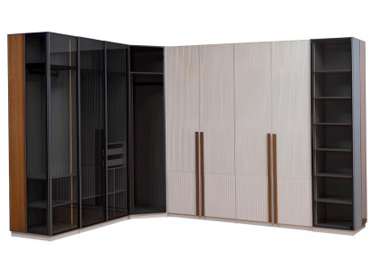 Stilvoller Eckschrank Schlafzimmer Kleiderschrank Eckkleiderschrank