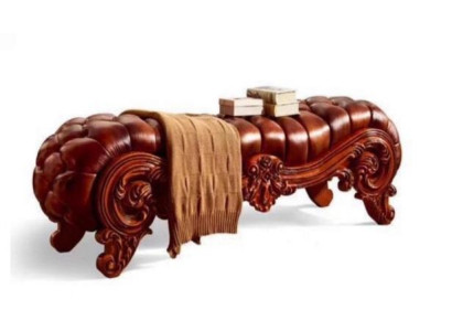 Polstersitzbank Sitzbank Bank Schlafzimmer Sitzmöbel Holzbank Luxuriöses